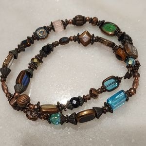 Bohemian Mosaic Beaded Necklace